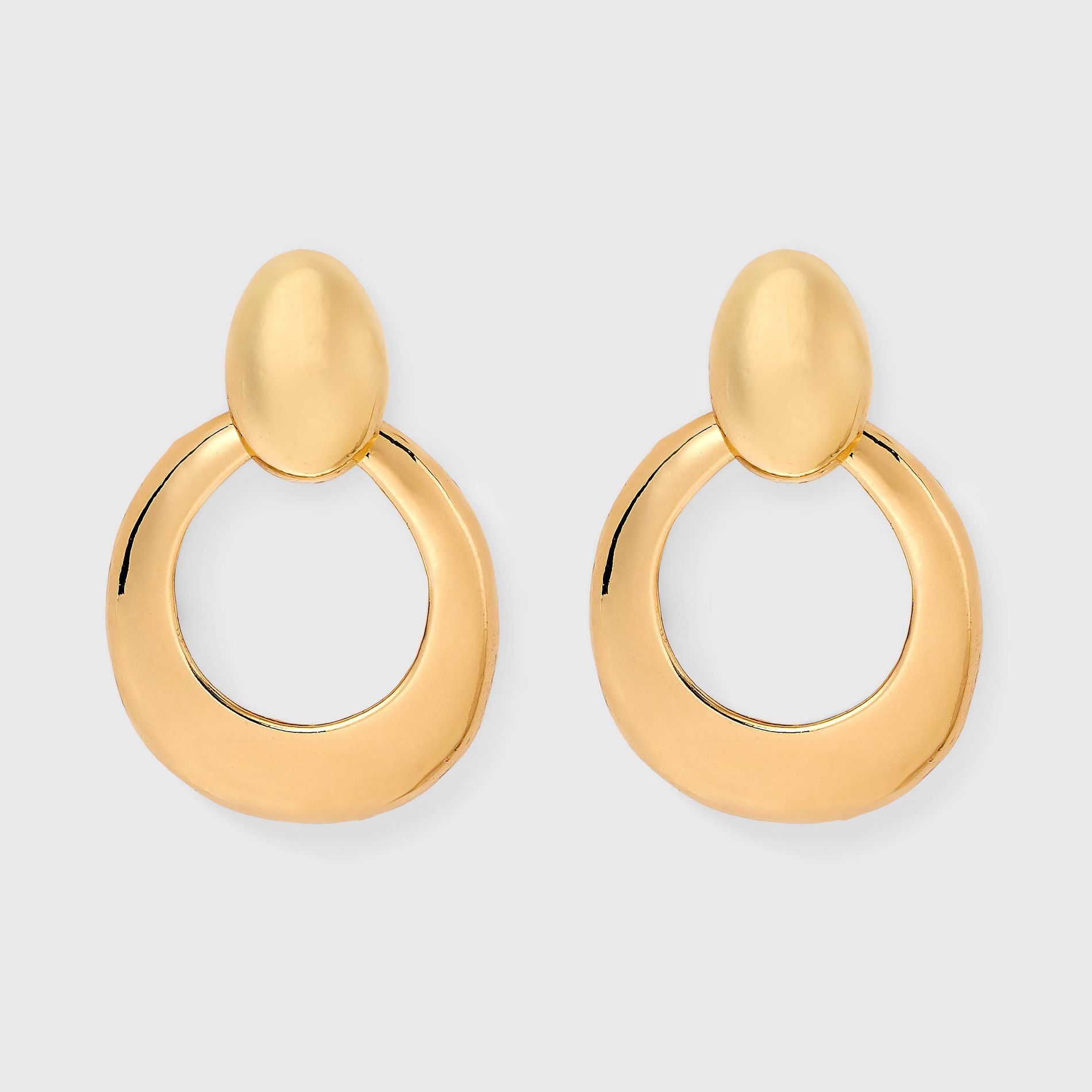 Drop Door Knocker Earrings - A New Day™ Gold