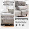 SKRAN Modern U-Shaped Sectional Sofa 103.5" Chenille Fabric Couch with Dual Chaise Lounges,Storage Pockets and Armrest Pillows for Living Room - 4 of 4