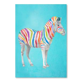 Americanflat Animal Modern Rainbow Zebra By Coco De Paris Poster Art Print