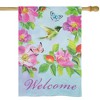 Northlight Welcome Hummingbird Floral Outdoor House Flag 28" x 40" - 3 of 4