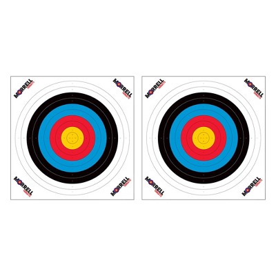 Morrell Targets 100 Pieces 80 Centimeter Thin Paper Archery Target Face with Heavy Card Stock for Sports, Outdoor Use, and Archery, 2 Pack, Multicolor