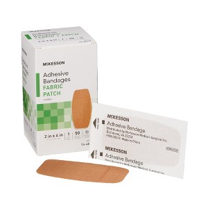 McKesson Tan Fabric Adhesive Bandage Sterile 2 x 4" - 1 of 4