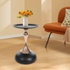 YIYIBYUS Round Side Table, Metal Durable End Table - 2 of 4