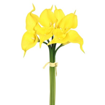 Artificial Lily Plant (14") Yellow - Vickerman