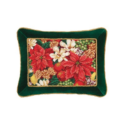 C&F Home 14" x 18" Crimson Glory Needlepoint Pillow