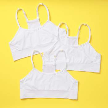 3pk Yellowberry Sugar Seamless Racerback Bra Double-Layered Wire-Free and Pull-Over Design The Perfect Comfort & Style for Tween Girls