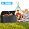 Maggift Deck Box, 80GAL Outdoor Storage Box, Patio Gardening Tools, Water and UV Resistant for Patio, Garden, Lawn, Black, 46.26"*18.7"*23.23" - 2 of 4