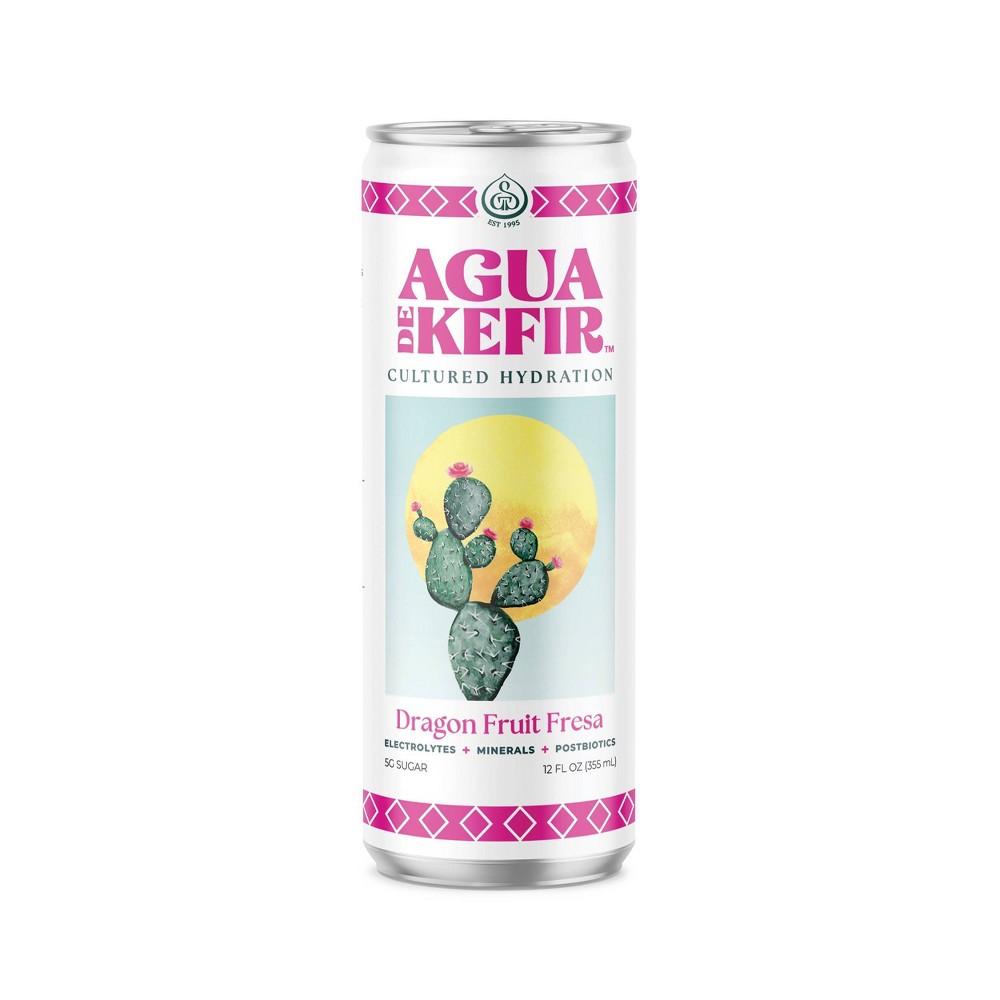 Agua de Kefir Dragon Fruit Fresa - 12 fl oz Can