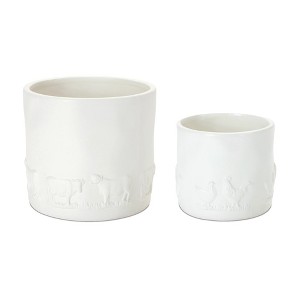 Ceramic Farm Animal Planter (Set of 2) - 1 of 4