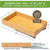 Hold N' Storage Bamboo Wooden Pull out Cabinet Organizer - 21"D Cabinet Opening Required. - Bamboo Tray and Heavy gauge metal rails. - image 2 of 4