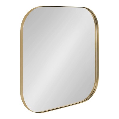 24" x 24" Rollo Framed Decorative Wall Mirror Gold - Kate & Laurel All Things Decor