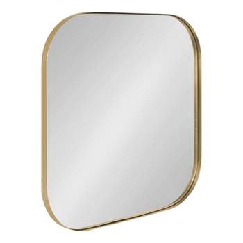24" x 24" Rollo Framed Decorative Wall Mirror Gold - Kate & Laurel All Things Decor