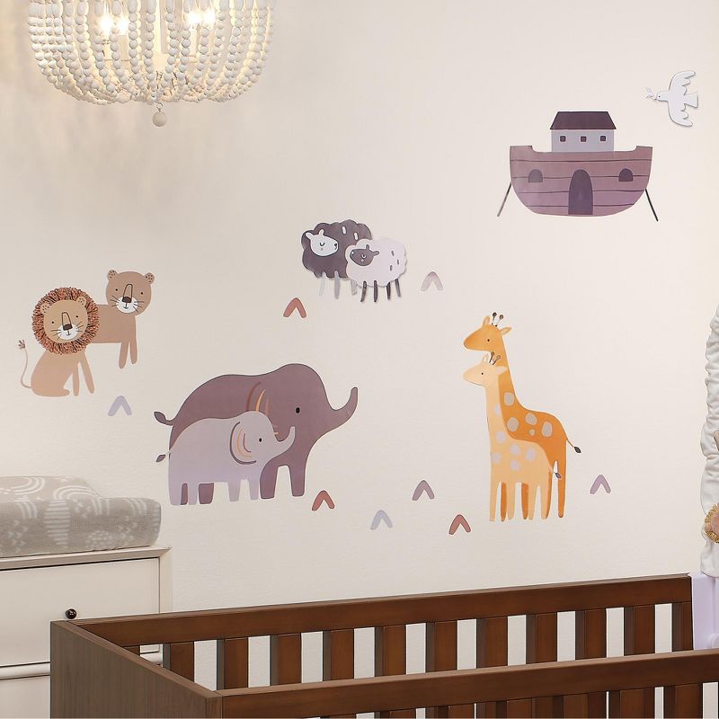 Lambs & Ivy Baby Noah Ark/Boat with Pairs of Animals Wall Decals/Stickers, 3 of 5