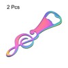 Unique Bargains Metal Music Note Flat Beer Soda Bottle Opener for Home Bar 2 Pcs - 3 of 4