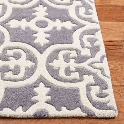 Handmade Premium Wool Tufted Square Blue Rug - 59"