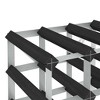 vidaXL Wine Rack for 42 Bottles Black Solid Pine Wood - 3 of 4