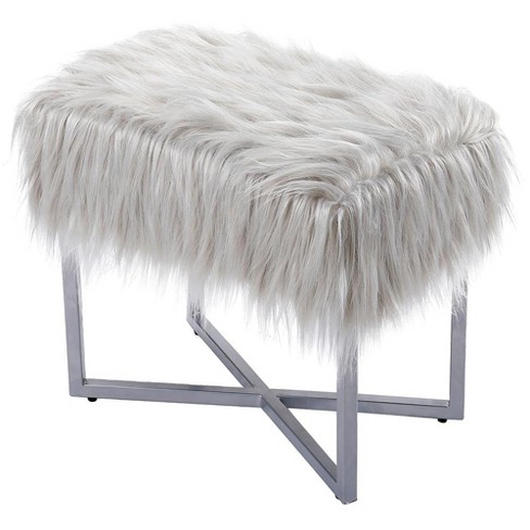 Gray 2025 fur stool