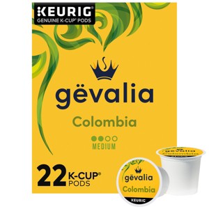 Gevalia Columbia Blend Medium Roast Keurig K-Cup Coffee Pods - 22ct - 1 of 4
