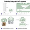 Big Dot of Happiness Sage Green Daisy Flowers - DIY Floral Party Clear Goodie Favor Bag Labels - Candy Bags with Toppers - Set of 24 - 3 of 4
