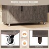 Sapphtopaz Kitchen Island with Wheels,Kitchen Rolling Cart with Drop Leaf&Storage Rack,Island Table for Kitchen,Dining Room - 3 of 4