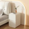 YIYIBYUS Modern Bedside Tables with 2 Drawers, Nightstand for Living Room, White - 3 of 4