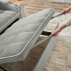 VASIP Velvet Foldable Sofa Bed - 3-Size Adjustable Pull-Out Sleeper with USB Port, Swivel Phone Stand - Modern Convertible Gray Sofa - 4 of 4