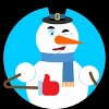 Junior's Design By Humans Snowman thumbs up winks emoji. New Year and Christmas By Roplon T-Shirt - 2 of 3