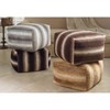 Saro Lifestyle Floor Pouf With Animal Print Faux Fur Design - 3 of 3