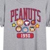 Women's - Peanuts - Peanuts Crew Athletic Oversized Graphic T-Shirt - 2 of 4