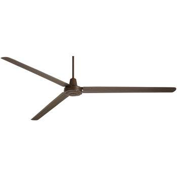 84" Casa Vieja Modern Industrial 3 Blade Indoor Outdoor Ceiling Fan with Remote Control Oil Rubbed Bronze Damp Rated Patio Exterior Porch Gazebo Barn