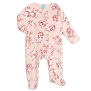 Disney Minnie Mouse Baby Girls Fleece 2 Pack Woobie Coveralls - 1 of 4