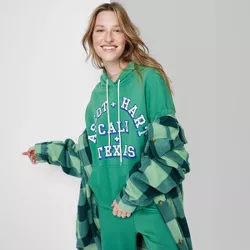 Women's Ascot + Hart Cali + Texas Graphic Hooded Sweatshirt - Green