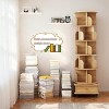 Rotating Bookshelf with Drawer and Wheels, 6-Tier 360° Storage Tower for Small Spaces, 18.1"W x 68.1"H -Cuddlewood - 2 of 4