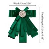 Allegra K Women's Pre-tied Pin Brooch Ribbon Beads Party Bowknot Bow Tie - 3 of 4