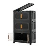 Dolonm 20" Side Wide Folding Storage Cabinet,5 Tiers,with Magnetic Door, Wheels - 3 of 4