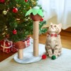 SEVOBAL Pet Scratcher Coconut Palm Tree Cat Scratcher, Natural Sisal Post with Dangling Toys for Indoor Cats, Brown, 15.7"*11.8"*28.7" - 4 of 4