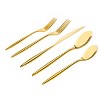 Godinger Silver 20pc Milano Mirrored Stainless Steel Flatware Set Gold: Service for 4, Dishwasher-Safe, 18/10 Stainless Steel - 2 of 2