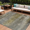 HomeRoots 9' X 12' Taupe Brown And Gold Abstract Washable Indoor Outdoor Area Rug - 2 of 4