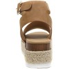 Soda TOPIC Women's Open Toe Espadrilles Platform Wedge Sandals - 2 of 4