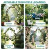 Orieon Metal Garden Arch Arbor Trellis for Climbing Plants – Outdoor Black Flat Top or Arched Wedding & Party Archway. - 4 of 4