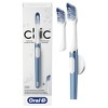 Oral-B Clic Toothbrush - Alaska Blue with 2 Replaceable Brush Heads and Magnetic Brush Mount - image 2 of 4