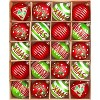 20Pcs Christmas Balls Ornaments, 2.36in Shatterproof Plastic Decorative Hanging Baubles for Xmas Tree Party Wedding Holiday Decor - 2 of 3