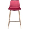 Zuo Tony Barstool Red & Gold - 3 of 4