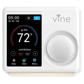 Vine TJ-610E Wi Fi 7 Day and 8 Period Programmable 5th Generation Smart Home Thermostat, Compatible with Amazon Alexa, Google Assistant, and Vine App