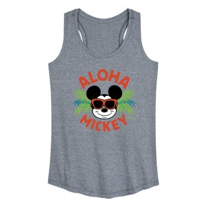 Women's - Disney - Aloha Mickey Graphic Racerback Tank - 1 of 4