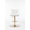 Best Master Furniture, Brightcast 2-piece Velvet Tufted Gold Bar Stools - 3 of 4
