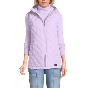 Lands' End Women's FeatherFree Insulated Hooded Vest - 1 of 4