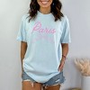 Simply Sage Market Women's Paris Coquette Bow Short Sleeve Garment Dyed Tee - 2 of 2