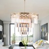 Maxax 31.5" Crystal Chandelier, Modern  Dimmable Iron Frame Ceiling Lighting for Dining Room Living Room Bedroom - 2 of 4