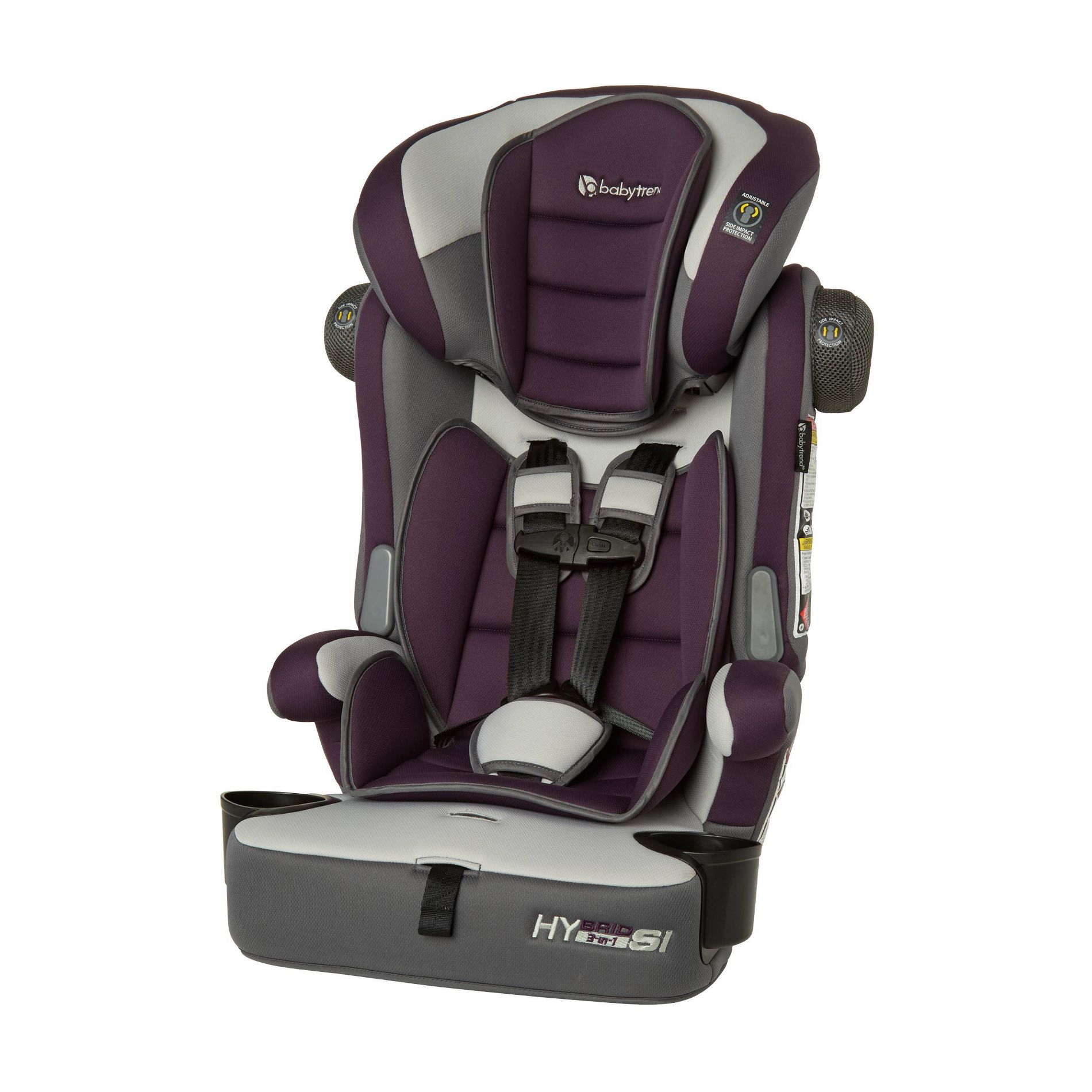 Baby Trend Hybrid SI 3-in-1 Combination Booster Car Seat with Side Impact Protection - Midnight Plum